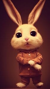 Весел заек с усмивка, символизиращ забавните факти за зодиите