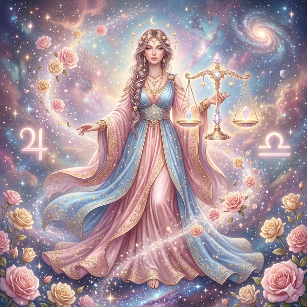 Юпитер във Везни – успех, хармония и изобилие чрез партньорства и дипломация (символ ♃ и ♎).